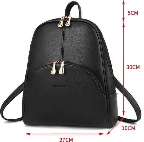 Miniatura 3 de Nevenka mochila informal estilo cartera de imitación cuero con cierre para mujer