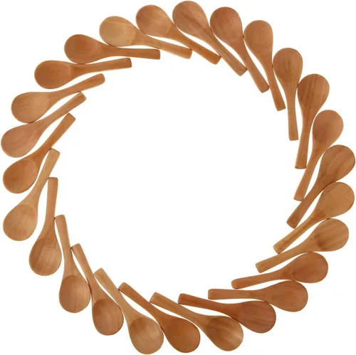 Miniatura 7 de Boao 50 Pzas Cucharas Pequeñas de Madera, 3.5'' L, Mini Cucharas Pequeñas de Madera Natural Cucharaditas Pequeñas para Frascos Azúcar Cremera Miel