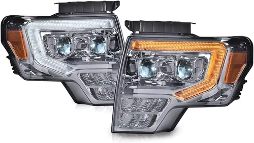 Miniatura 10 de G-PLUS Conjunto de faros, compatible con Ford F150 2009 2010 2011 2012 2013 2014 (no compatible con estilo LED, solo se ajusta sin estilo LED)