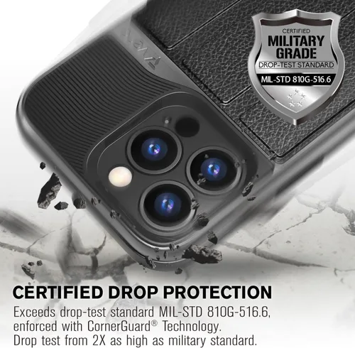 Miniatura 5 de VENA Funda tipo cartera compatible con Apple iPhone 13 Pro (6.1 pulgadas), vCommute (protección contra caídas de grado militar) Funda de piel