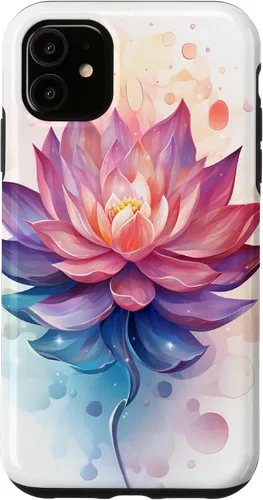 Miniatura 8 de Funda para iPhone 14 Pro Max Lotus Flower Symbol of Beauty and Spirituality Illustration Case