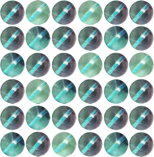 Miniatura 34 de Cuentas de piedra natural, 100 cuentas redondas de obsidiana negra de 0.315 pulgadas (0.315 in), cuentas sueltas de piedra auténtica