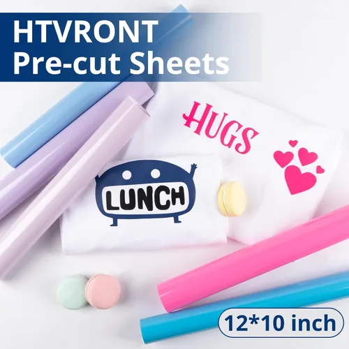 Miniatura 7 de HTVRONT Vinilo de transferencia de calor azul HTV – 13 hojas de varios HTV azules para camisas, vinilo turquesa para planchar compatible con máquina
