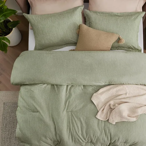 Miniatura 192 de Bedsure Juego de edredón Twin/Twin XL, ropa de cama suave beige para todas las estaciones, juego de cama teñido catiónico, 2 piezas, 1 edredón