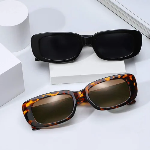 Miniatura 2 de Tskestvy Gafas de sol rectangulares para mujer, gafas de sol retro de los años 90, modernas, Y2K, estéticas, vintage, cuadradas