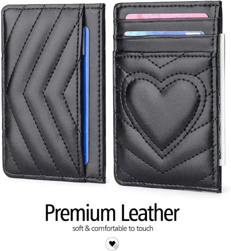 Miniatura 4 de Cartera acolchada de cuero con bloqueo RFID