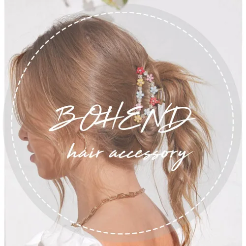 Miniatura 7 de Bohend Pinza para el pelo de flor grande, antideslizante, grueso, fuerte, accesorios de peinado para mujeres y niñas