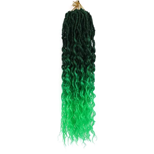 Miniatura 41 de Cabello de ganchillo para mujeres negras Goddess Locs de 14 pulgadas 8 paquetes 613 Locs falsos suaves preenganchados trenzas de ganchillo cabello