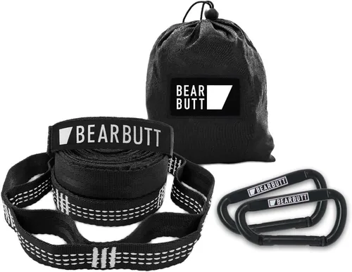 Miniatura 11 de Bear Butt Kodiak - Correas de hamaca para árboles, 20 pies de largo, 40 bucles combinados, soporta 1000 libras, accesorios de campamento