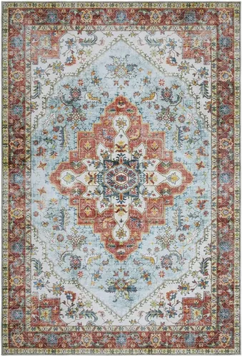 Miniatura 9 de COZYLOOM Alfombra vintage de 2 x 6 pies, estilo oriental con estampado floral, envejecida, estética, bohemia, de felpilla, para entrada, pasillo