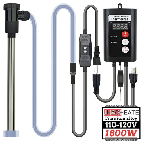 Calentador de agua sumergible portátil de titanio para bañera de hidromasaje y piscina, 1800 W, 120 V, calentador de agua eléctrico de inmersión con