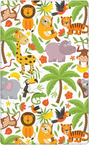 Miniatura 20 de Cubierta de interruptor de luz de animales de la jungla Tigre Koala Jirafa linda, cubierta de interruptor de pared de palanca única decorativa de 1