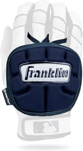 Miniatura 7 de Franklin Sports Guantes de Mano de Béisbol - Serie PRT LT Adulto - Escudo Protector de Mano para Bateadores Diestros y Zurdos Negro