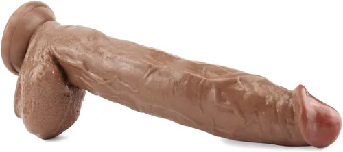 Miniatura 6 de Consolador realista de 12 pulgadas, juguetes sexuales sexuales para adultos con fuerte ventosa para manos libres, realistas para estimulación anal