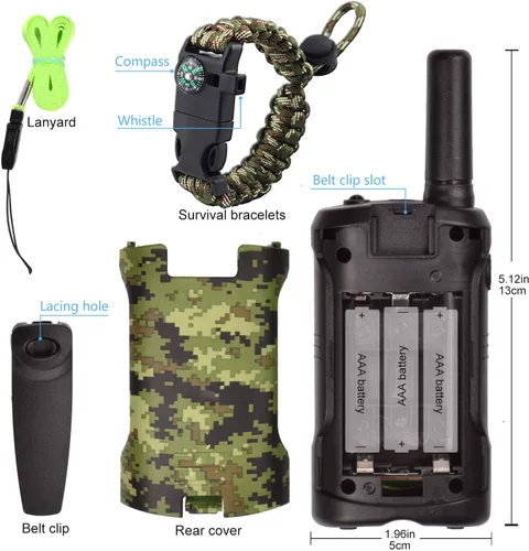 Miniatura 6 de Regalos para niños de 5 a 12 años, juguetes para niños, walkie talkies para niños, radio de 22 canales, 2 vías, 3 millas de alcance largo, apto