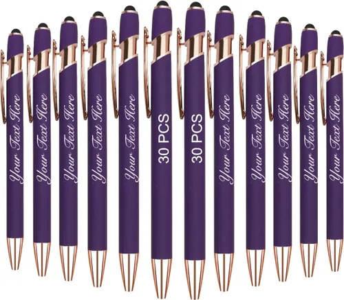 Miniatura 28 de 10 bolígrafos personalizados con nombre y texto para mujeres y hombres, bolígrafos personalizados con grabado gratis, regalos para negocios