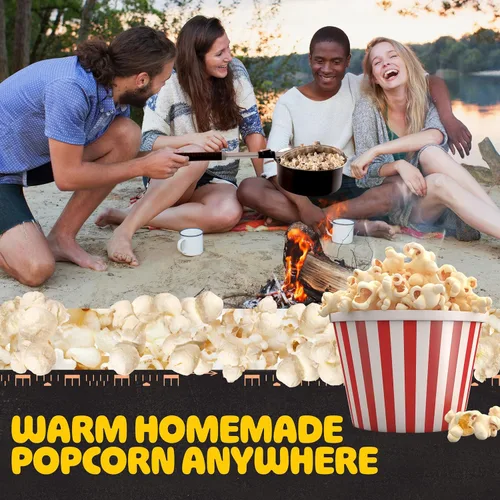 Miniatura 5 de Great Northern Popcorn - Máquina para hacer palomitas de maíz con mango telescópico, equipo ligero para acampar y hoguera abierta o equipo de cocina