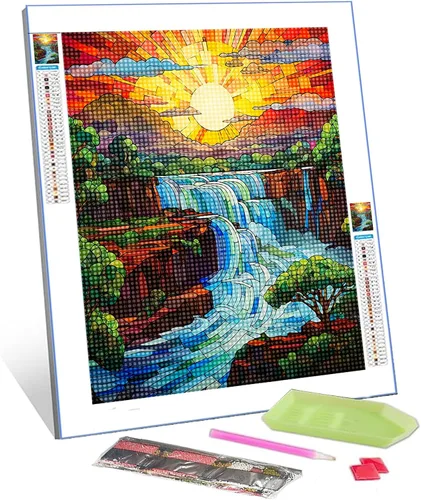 Miniatura 10 de Pintura de diamantes para plantas suculentas tropicales para adultos, arte de cristal de taladro completo 5D del desierto de Arizona, Estados