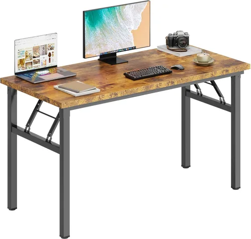 Miniatura 43 de DlandHome - Mesa plegable para computadora de 47 pulgadas, escritorio portátil, mesa de actividades, mesa de conferencias, escritorio de oficina