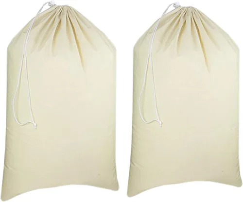 Miniatura 10 de Urban Villa Bolsa de lavandería 1 paquete de bolsa de lavandería extra grande de lona resistente, bolsas de lavandería de algodón natural, multiuso