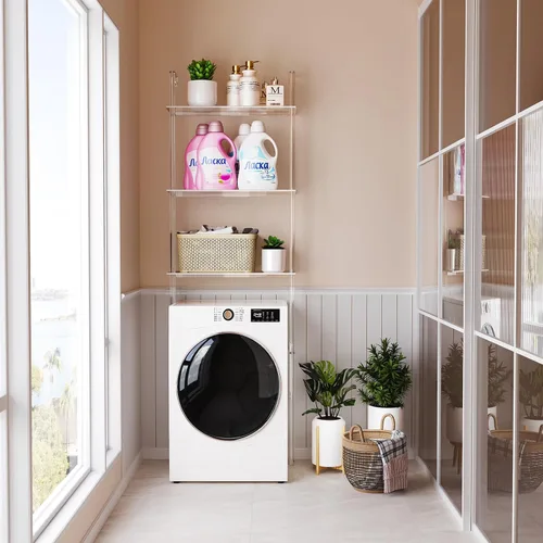 Miniatura 7 de Sumerflos Estante de almacenamiento de acrílico sobre el inodoro, 3 niveles transparente sobre el inodoro, organizador de baño sobre los estantes