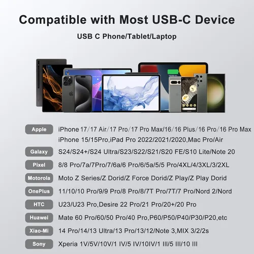Miniatura 7 de INVERSE NET USB C a 3.5mm Adaptador de Audio OTG, Adaptador USB-C a USB 3en1 con Conector de Auriculares de 3.5mm y Carga Rápida PD de 60W