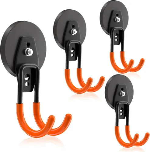 Miniatura 12 de ENUODA - Ganchos magnéticos fuertes, ganchos magnéticos de alta resistencia para cochera, soporte magnético para herramientas de crucero para colgar