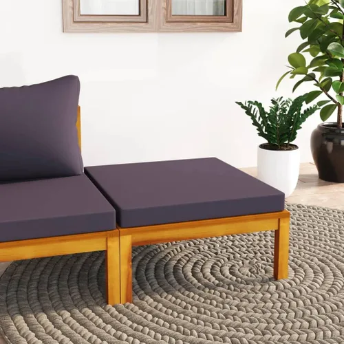 Sofá de salón seccional con cojín gris oscuro, madera de acacia maciza para sala de estar, apartamento, dormitorio y oficina