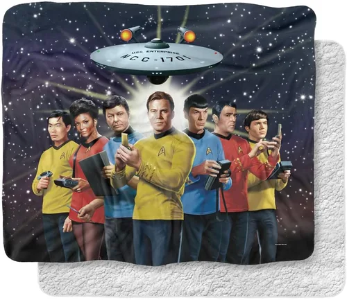 Miniatura 7 de Star Trek - Manta de 50 x 60 pulgadas, manta de sherpa de tacto sedoso de Among The Stars, manta supersuave