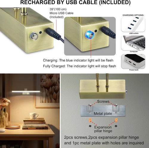 Miniatura 7 de RAIFOOLLY Luz para Cuadros, Luces para Cuadros de Pared Inalámbricas, Luces para Cuadros de 16" con Temporizador y Regulables, Luces de Pared a