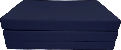 Miniatura 5 de Shikibuton Cama plegable en 3, espuma de alta densidad de 1.8 lbs, tamaño Twin, Full, Queen, colchones plegables. Azul marino