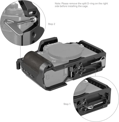 Miniatura 4 de SmallRig Zf - Jaula para cámara Nikon Z f, con agarre ergonómico de ébano, placa de liberación rápida integrada para Arca para encender rápidamente