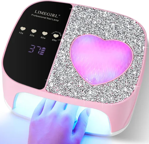 Miniatura 11 de Kit de lámpara de uñas UV LED LimeGirl para esmalte en gel profesional de curado rápido Luz secadora negra con 4 configuraciones de temporizador
