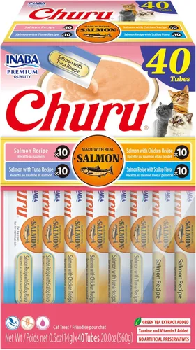Miniatura 27 de INABA Churu - Bocadillos para gatos, puré cremoso para gatos, sin cereales, que se puede lamer y exprimir, suplemento con vitamina E y taurina, 0.5