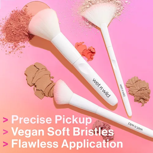 Miniatura 3 de wet n wild - Brocha de corrector, maquillaje mineral y líquido, mezcladora, fibra afelpada, mango ergonómico Rubor