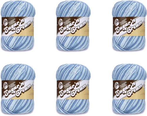 Miniatura 54 de Lily Sugar'N Cream - Ovillo de camuflaje rosa de gran tamaño, paquete de 6 unidades de 3.00 oz/3 onzas, algodón, 4 medianos (peinado), 150 yardas