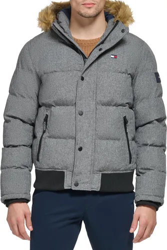 Miniatura 18 de Tommy Hilfiger Chaqueta Bomber de Esnórquel Acolchada de Tela Ártica para Hombre (Estándar y Tallas Grandes)