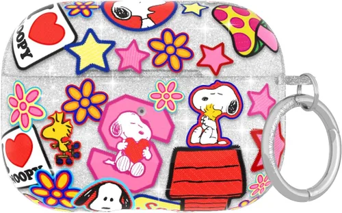 Velvet Caviar Funda compatible con AirPods Pro de 2ª y 1ª generación, bonita funda protectora dura para mujer, diseño de retazos con purpurina
