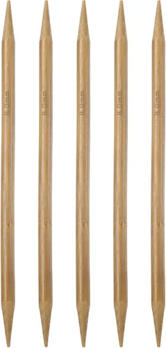 Miniatura 19 de Harfington - 5 piezas de agujas de tejer de bambú de doble punta, tamaño US 1 (2.25 mm), carbonizadas, 7.9 pulgadas (20 cm) rectas para tejer a