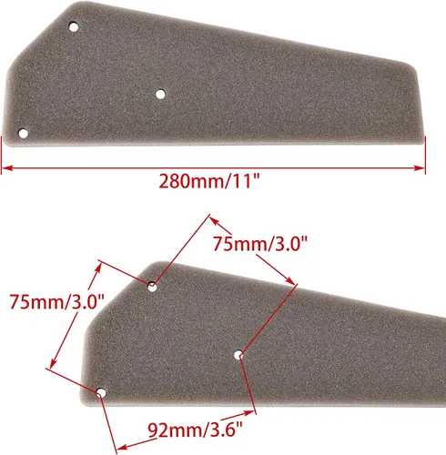 Miniatura 2 de WOOSTAR Reemplazo del elemento de espuma del filtro de aire de la motocicleta para 139QMB Taotao Jonway GY6 49cc 50cc Scooter chino ciclomotor Go