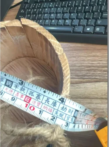Miniatura 7 de MY MIRONEY Macetas de 20 onzas, maceta de barril de madera vintage, maceta rústica sólida con asas de metal y marco para maceta