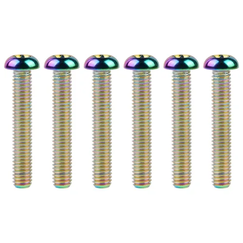 Miniatura 9 de Cabeza de botón de titanio Torx M5 M6 M8 x10 12 15 20 25 30 35 1.575 in para bicicleta, motocicleta, automóvil, tornillos paquete de 6