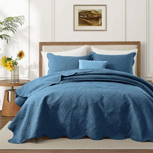 Miniatura 83 de MOONLIGHT20015 Paquete de 8 Colchas Tamaño King para Cama (106" x 96") - Venta al Por Mayor para Hoteles, Dormitorios de Huéspedes y Airbnbs - Gris