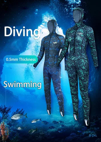 Miniatura 2 de Traje de baño de licra de cuerpo completo para hombres y mujeres, traje de baño de manga larga, protección UV, surf, natación, buceo, esnórquel