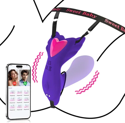 Vibrador Insertable de Bragas Usable con 9 Vibraciones, Juguetes Sexuales para Mujeres con Control por APP, Juguetes Sexuales para Adultos para