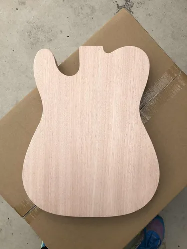 Miniatura 3 de Cuerpo de guitarra eléctrica sin terminar, en blanco, llama de caoba, chapa de arce, perno de cuerpo de guitarra en reemplazo de proyecto