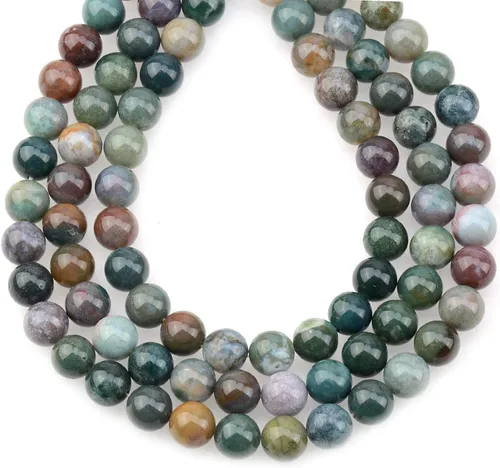 Miniatura 22 de LPBeads 100 piezas de cuentas sueltas de jade blanco natural pulido de 8 mm y redondo con cordón elástico para hacer joyas y pulseras Jade blanco