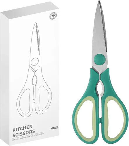 Miniatura 12 de Tijeras de cocina - Tijeras de cocina resistentes, aptas para lavavajillas, de acero inoxidable, tijeras de alta utilidad afiladas para aves