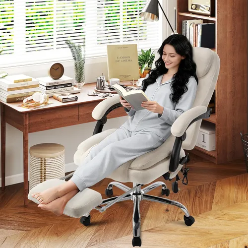 Miniatura 2 de Silla de oficina de masaje de 500 libras, sillas de oficina ejecutiva de 6 puntos de vibración y calor, silla de escritorio cómoda reclinable