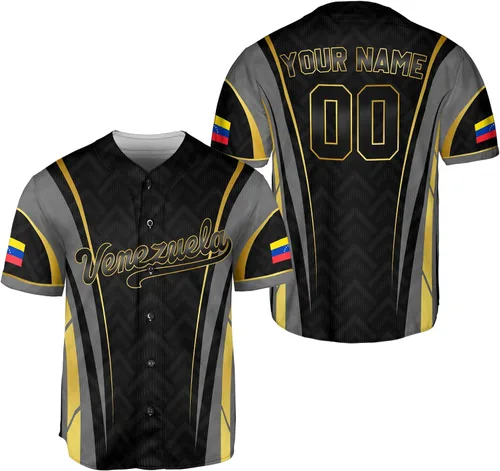 Camiseta de béisbol personalizada de Venezuela para hombres, camiseta de béisbol personalizada de Venezuela, camiseta de fútbol de Venezuela